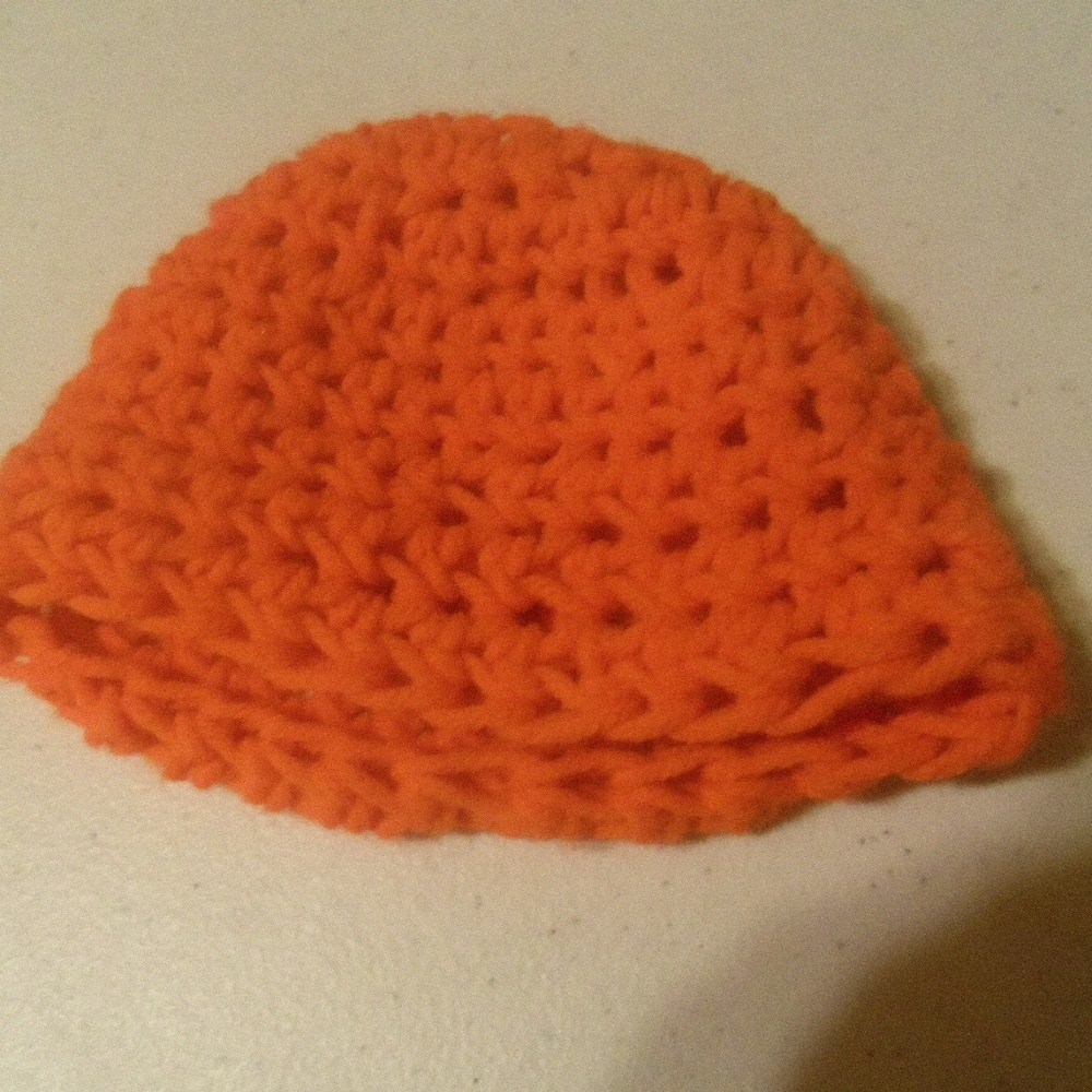 Handmade Orange Crochet Infant Hat